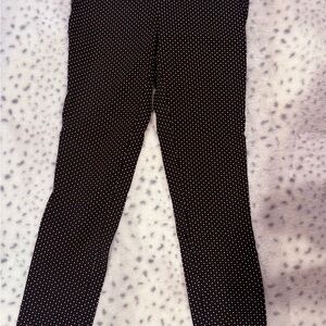 Tommy Hilfiger Black Pants with White Grid Dots